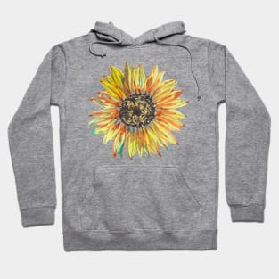 Big beautiful watercolor sunflower Hoodie